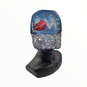 Denim "LOVE" Rhinestons Cap